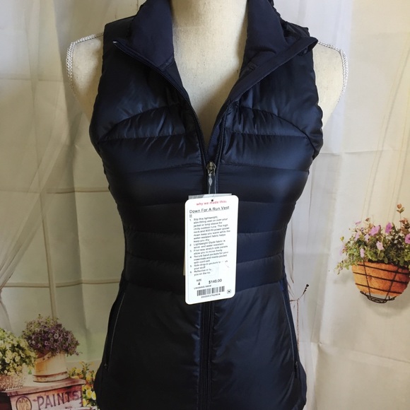 NWT INKWELL LULULEMON DOWN FOR A RUN VEST BLUE 4 - Picture 2 of 6